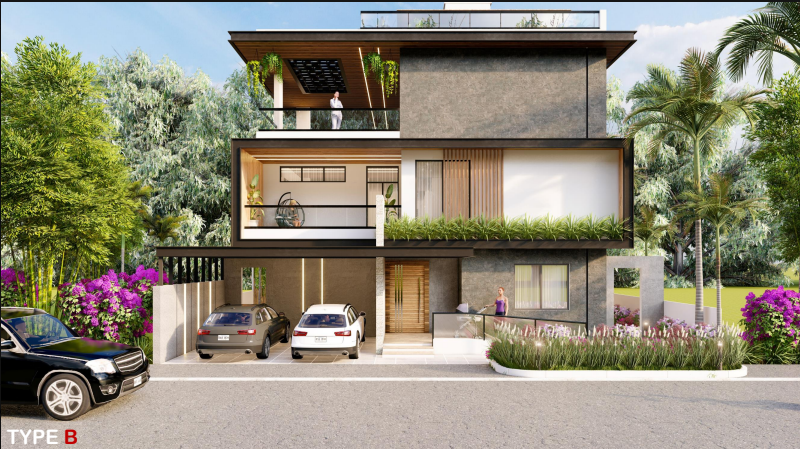 West-facing Sattva Amora villa row