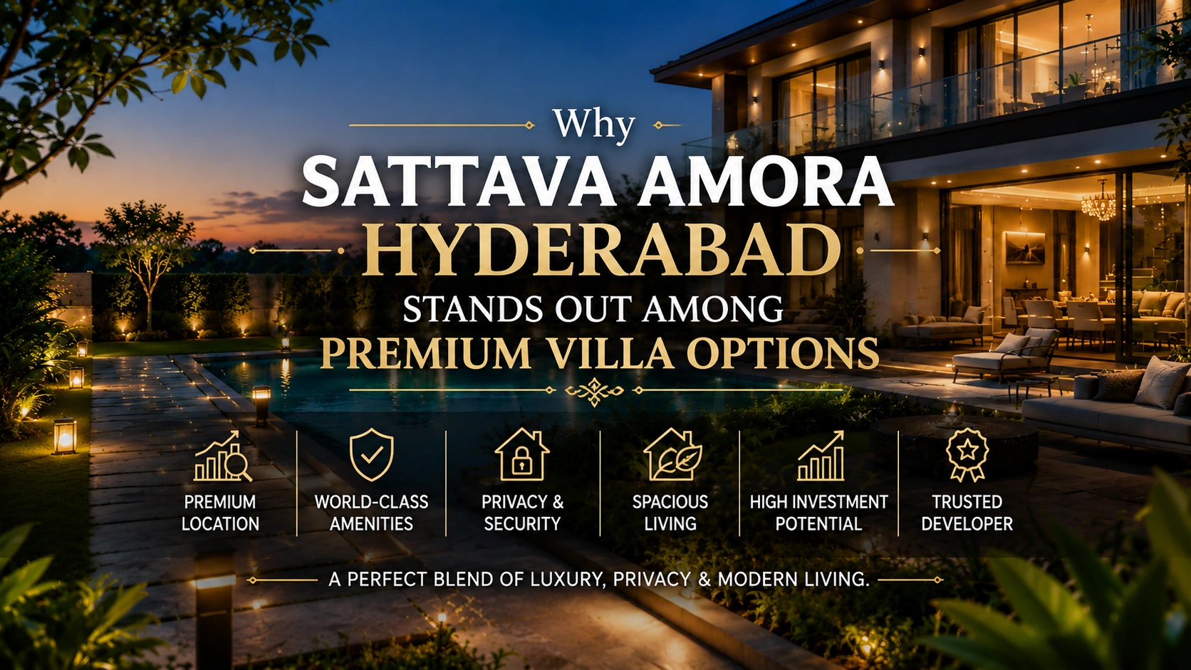 Sattva Amora Hyderabad premium luxury villas in Narsingi with modern amenities