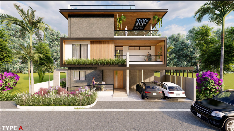 East-facing Sattva Amora villa row